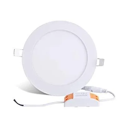 9W Recessed Panel Light With Driver Round 6500K  - Budget