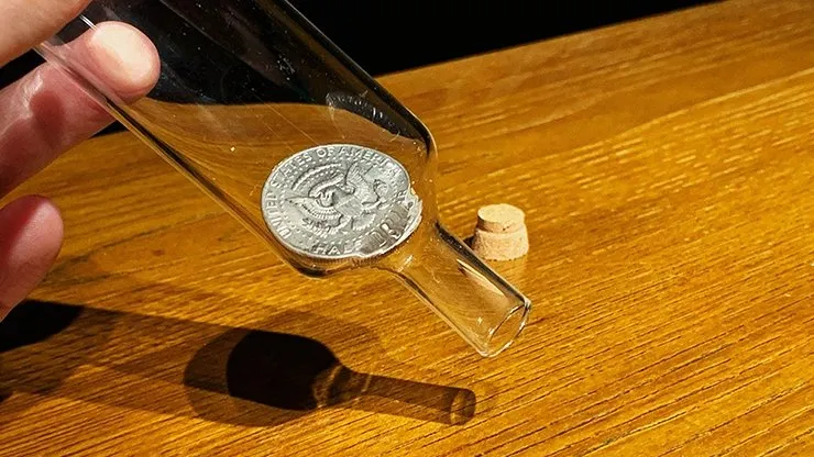 A Real Coin in a Bottle (Half Dollar)