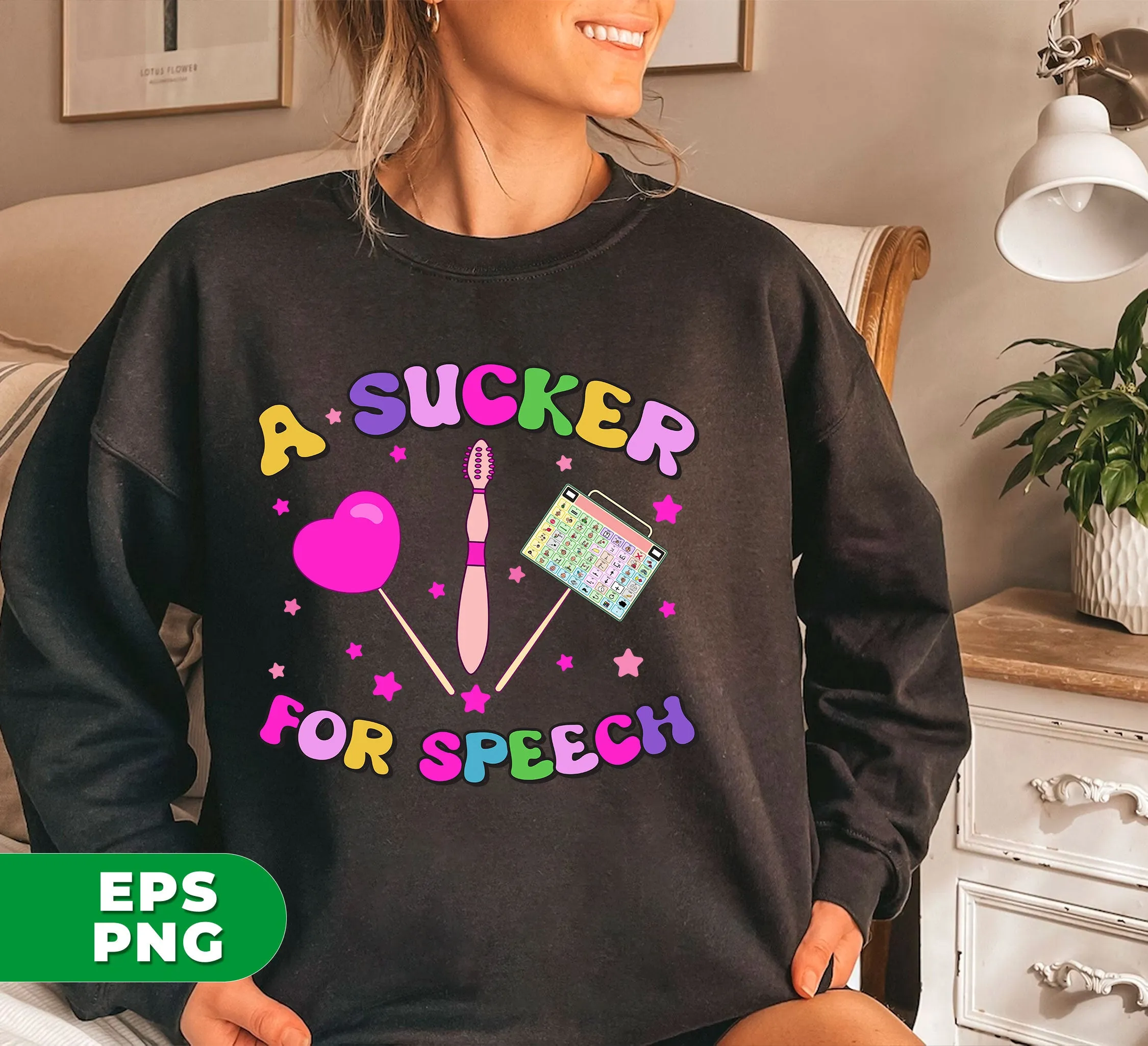 A Sucker For Speech, Speech Therapy, Happy Therapy, Digital Files, Png Sublimation