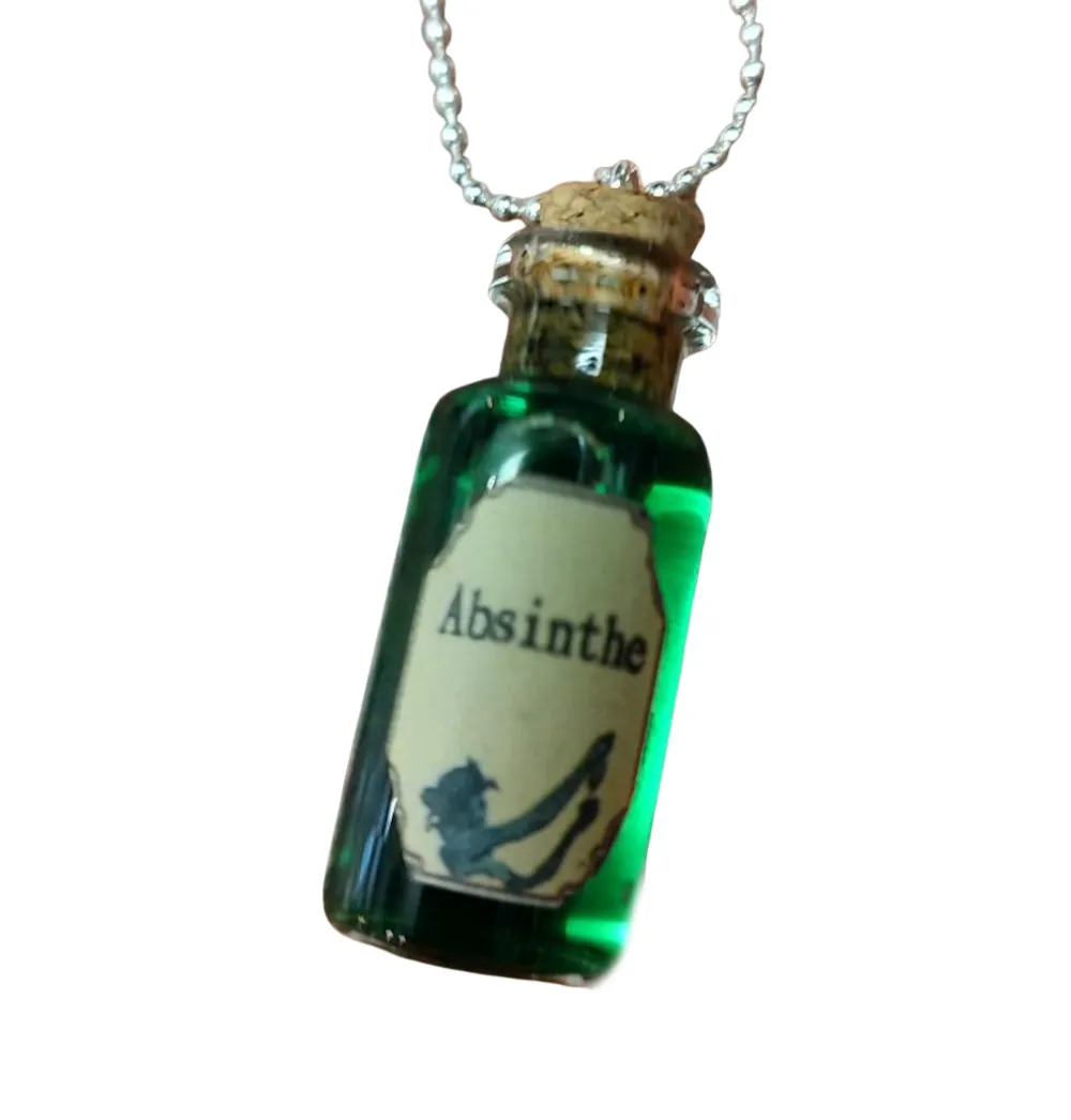 Absinthe Bottle Necklace