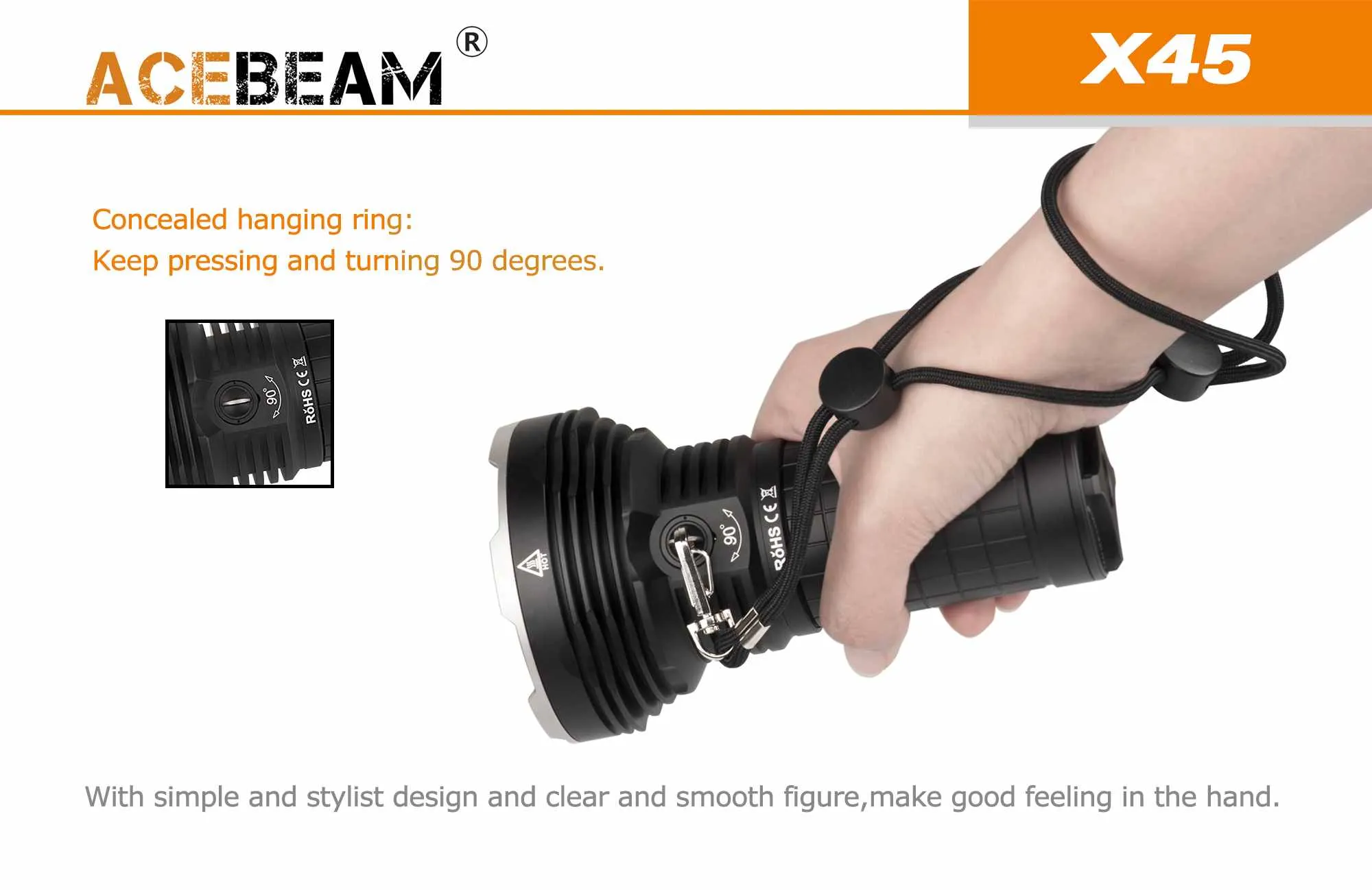 Acebeam X45 Gen II LED Flashlight 18000 Lumens