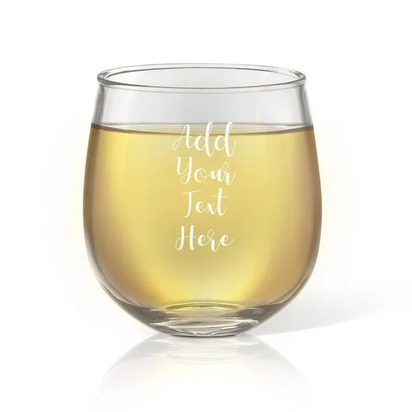 Add Your Own Message Stemless Wine Glass