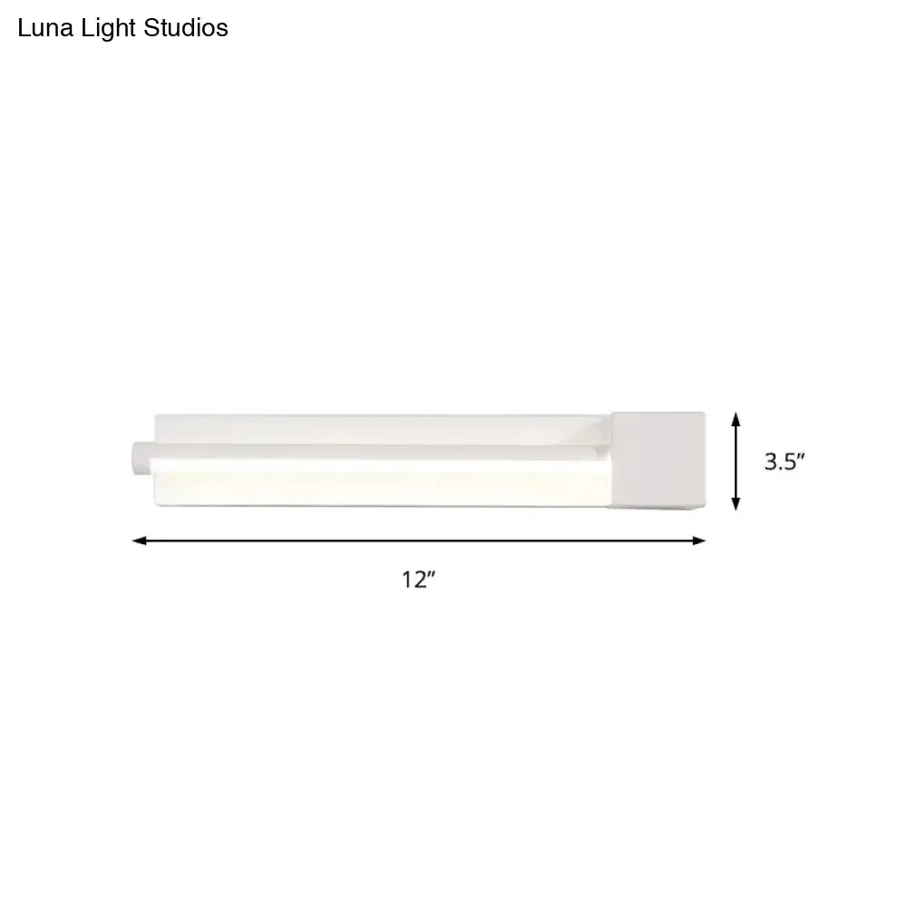 Adjustable Acrylic Linear Wall Sconce LED Light Fixture - Black/White, Warm/White Light