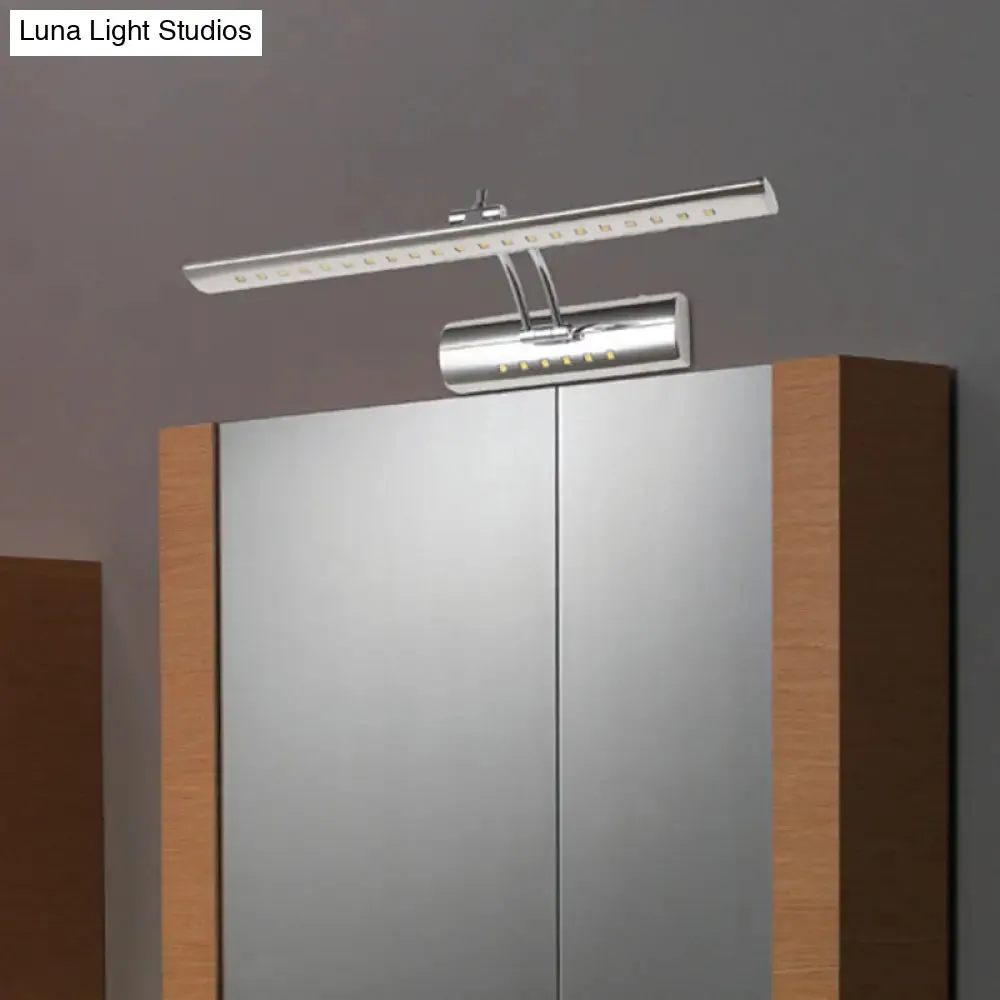 Adjustable Nickel Finish LED Vanity Sconce - Modern Linear Wall Lamp