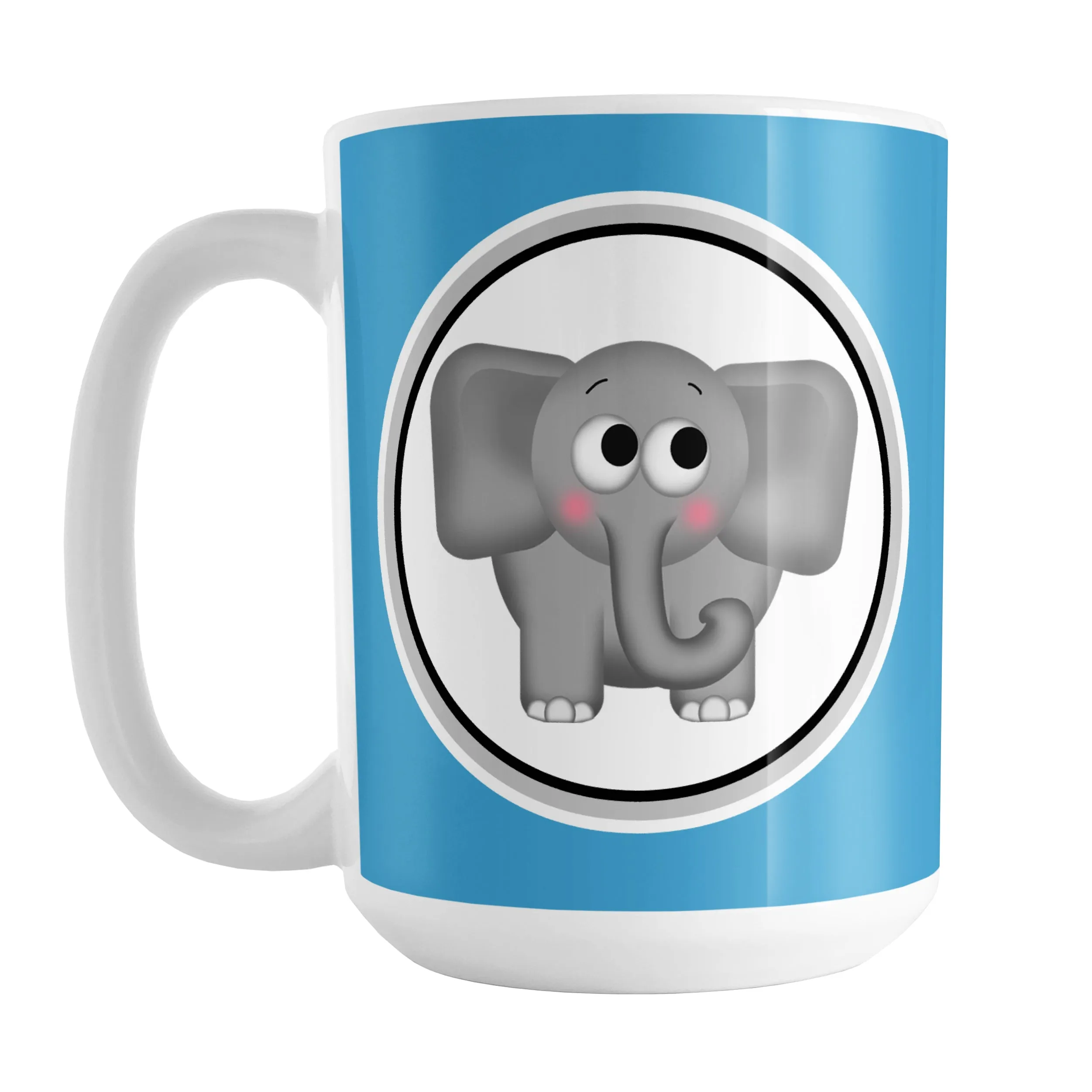 Adorable Blue Elephant Mug