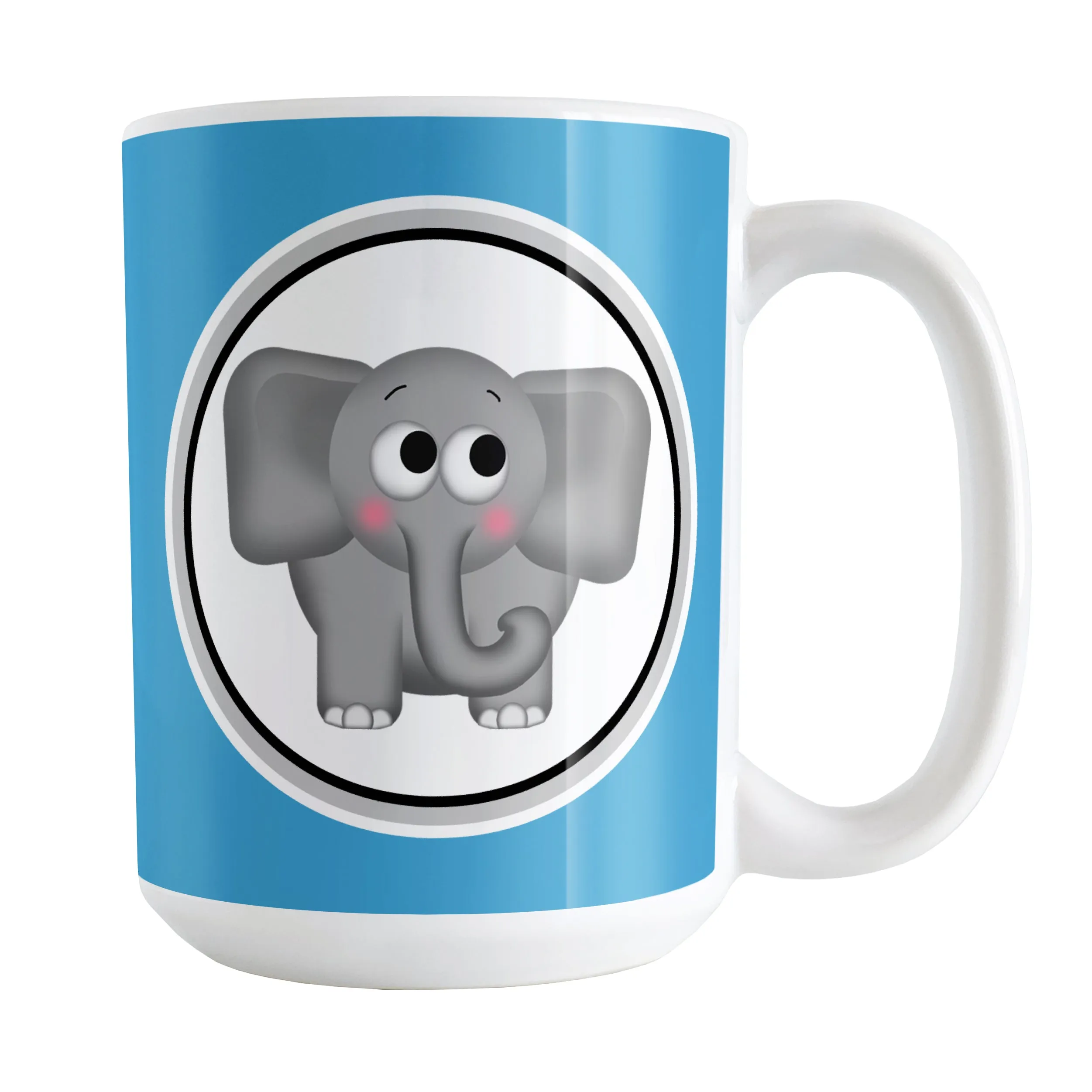 Adorable Blue Elephant Mug