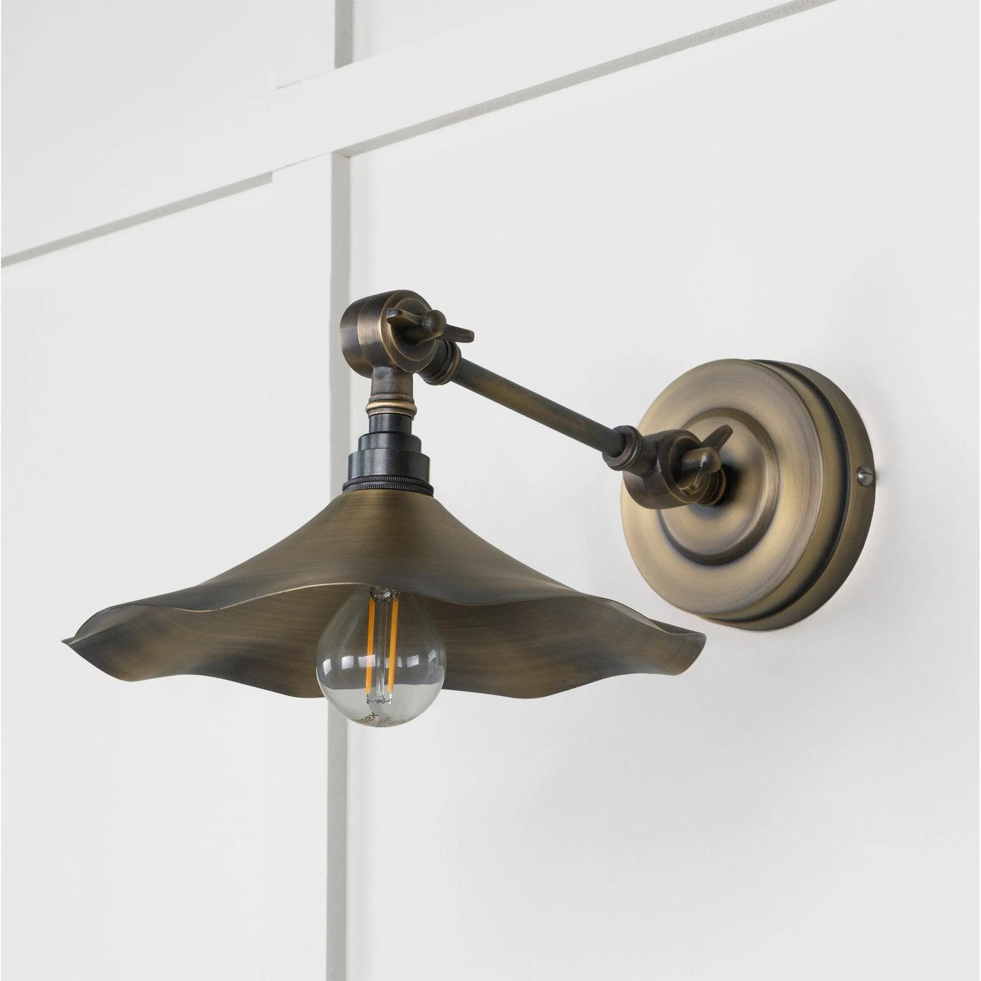 Aged Brass Flora Wall Light | From The Anvil