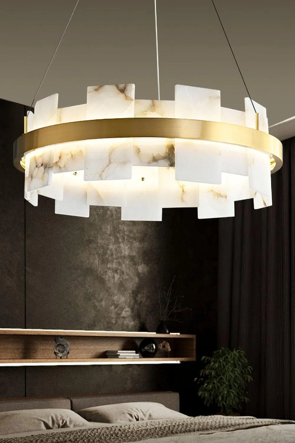 Alabaster Halo Chandelier