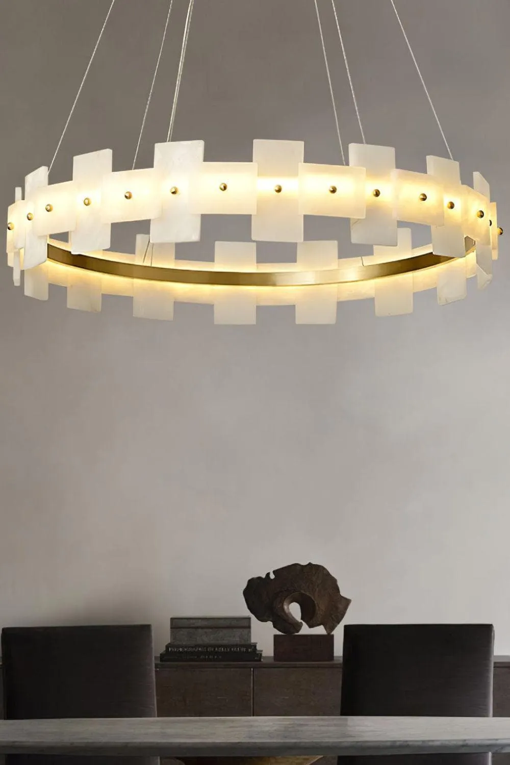 Alabaster Halo Chandelier