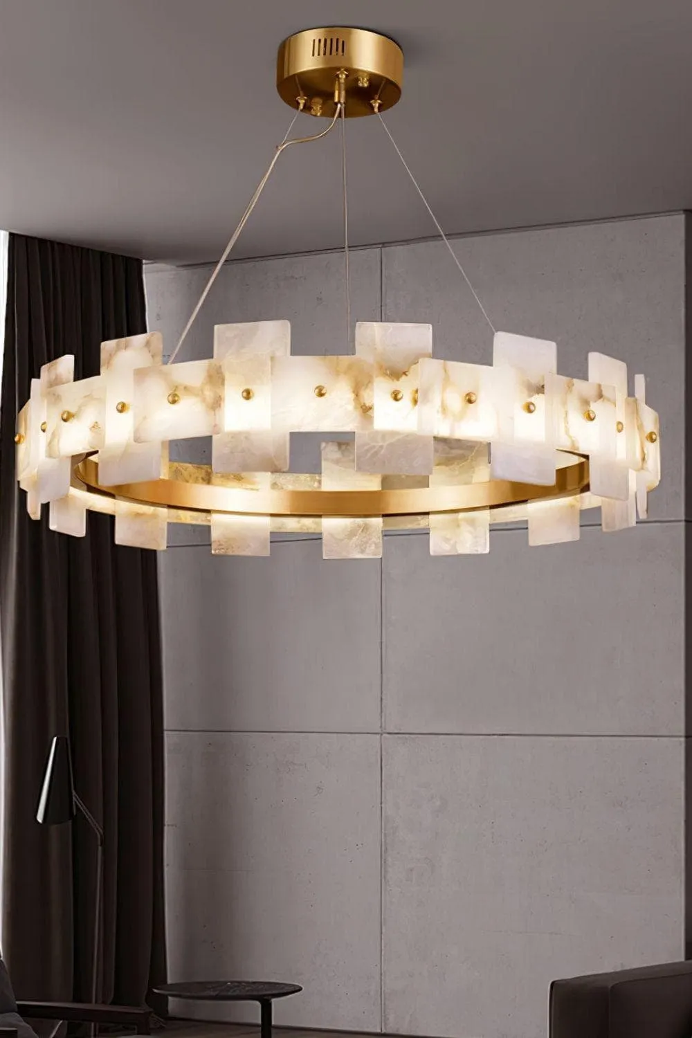 Alabaster Halo Chandelier