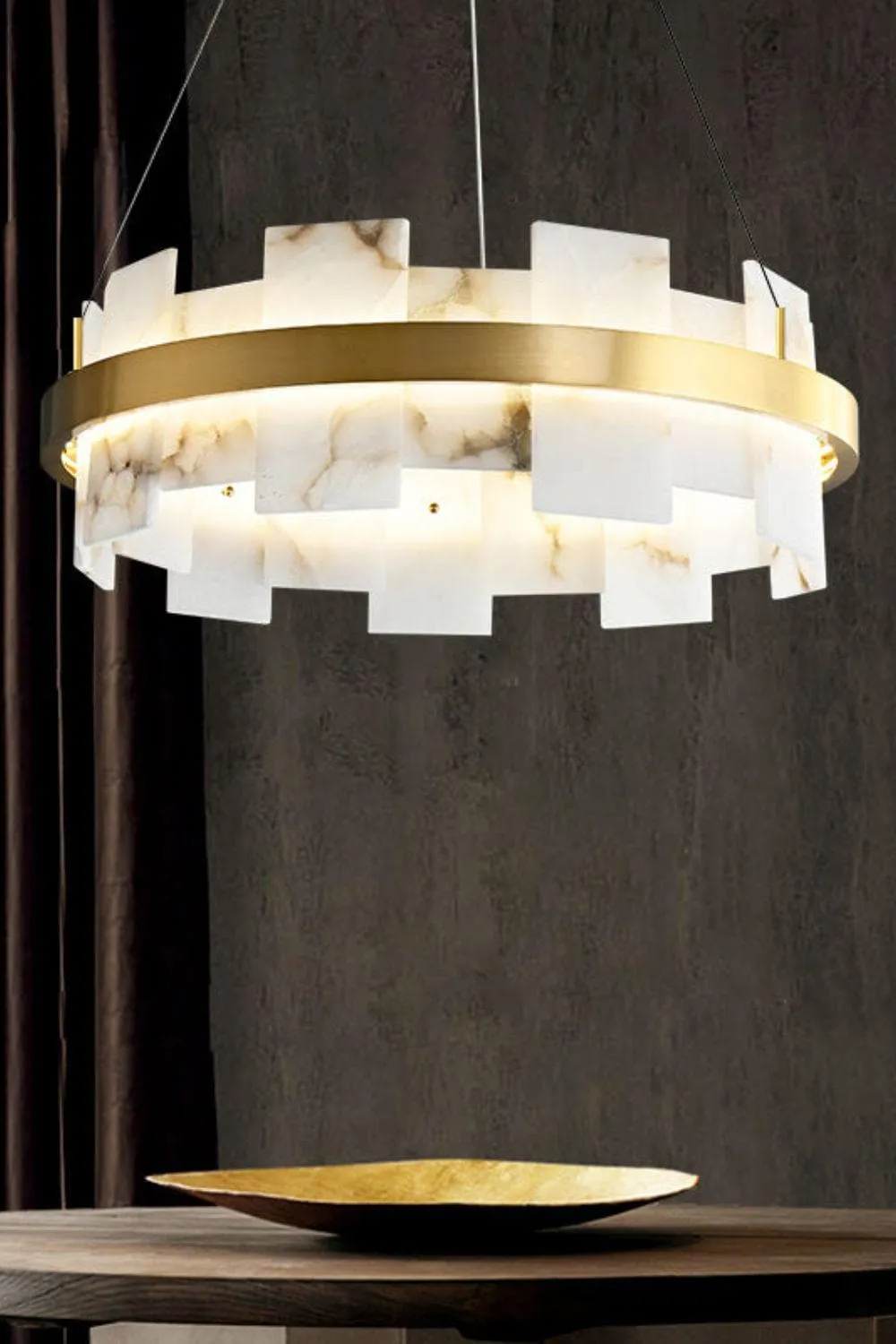 Alabaster Halo Chandelier