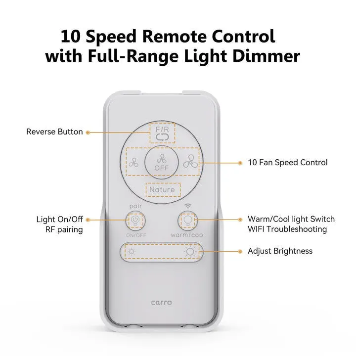 Alfa Smart Low Profile Fan with LED Light Remote Outdoor/Indoor 52"