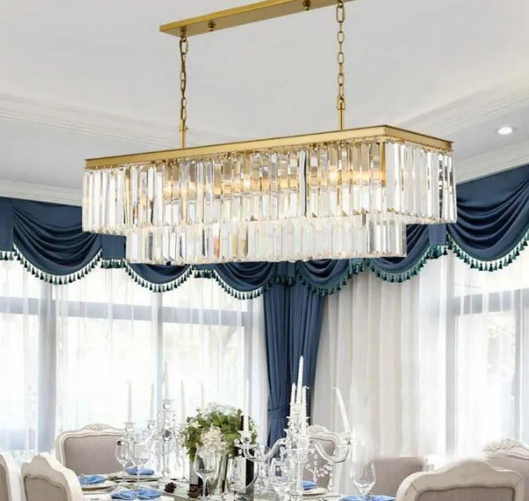 American Crystal Rectangular Chandelier -LED