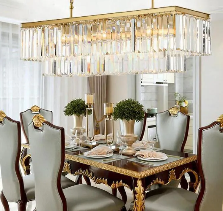 American Crystal Rectangular Chandelier -LED