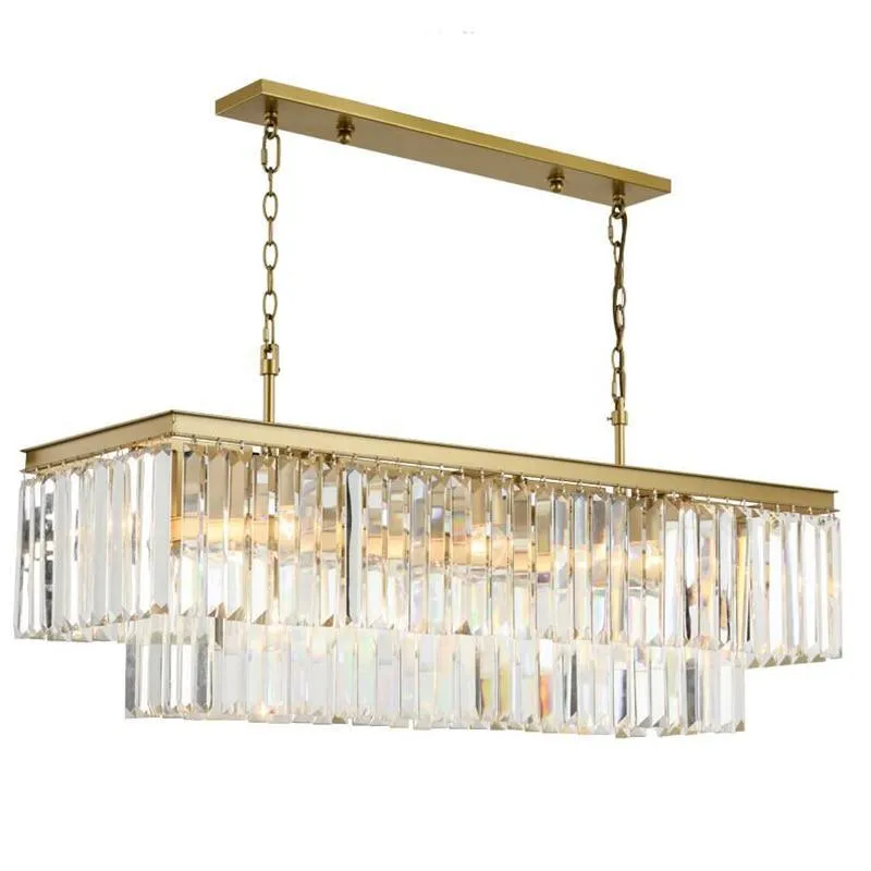 American Crystal Rectangular Chandelier -LED