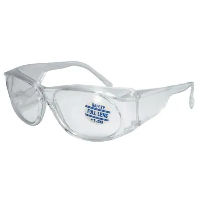 Anchor Products Full-Lens Magnifying Safety Glasses, 1.50 Diopter, Clear, MS150