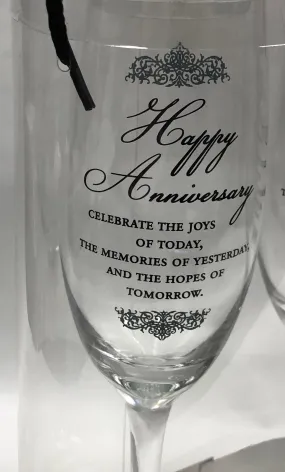 Anniversary Champagne Flute Set