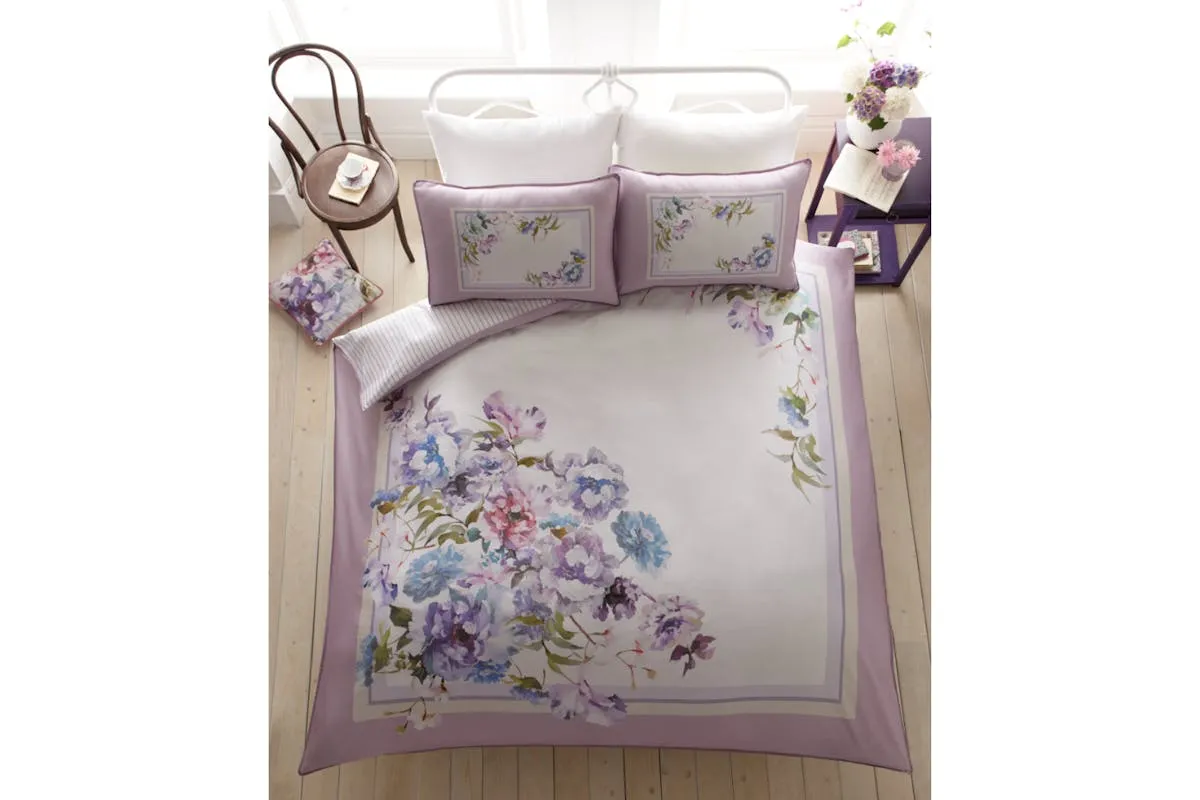 Arley Duvet Cover Set | Mauve | Super King