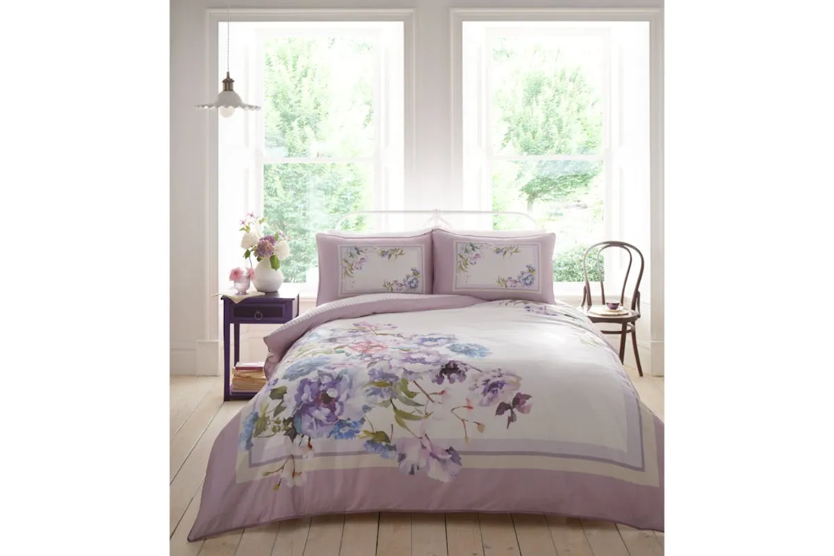 Arley Duvet Cover Set | Mauve | Super King