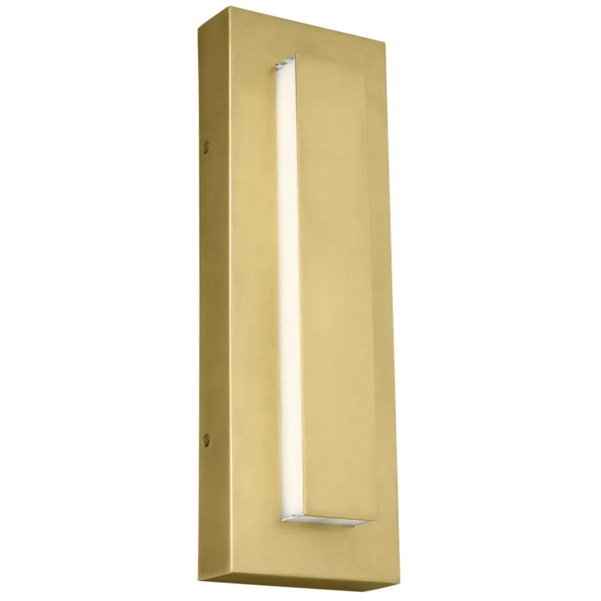 Aspen 15 In. LED Outdoor Wall Sconce with in-line Fuse Natural Brass Finish