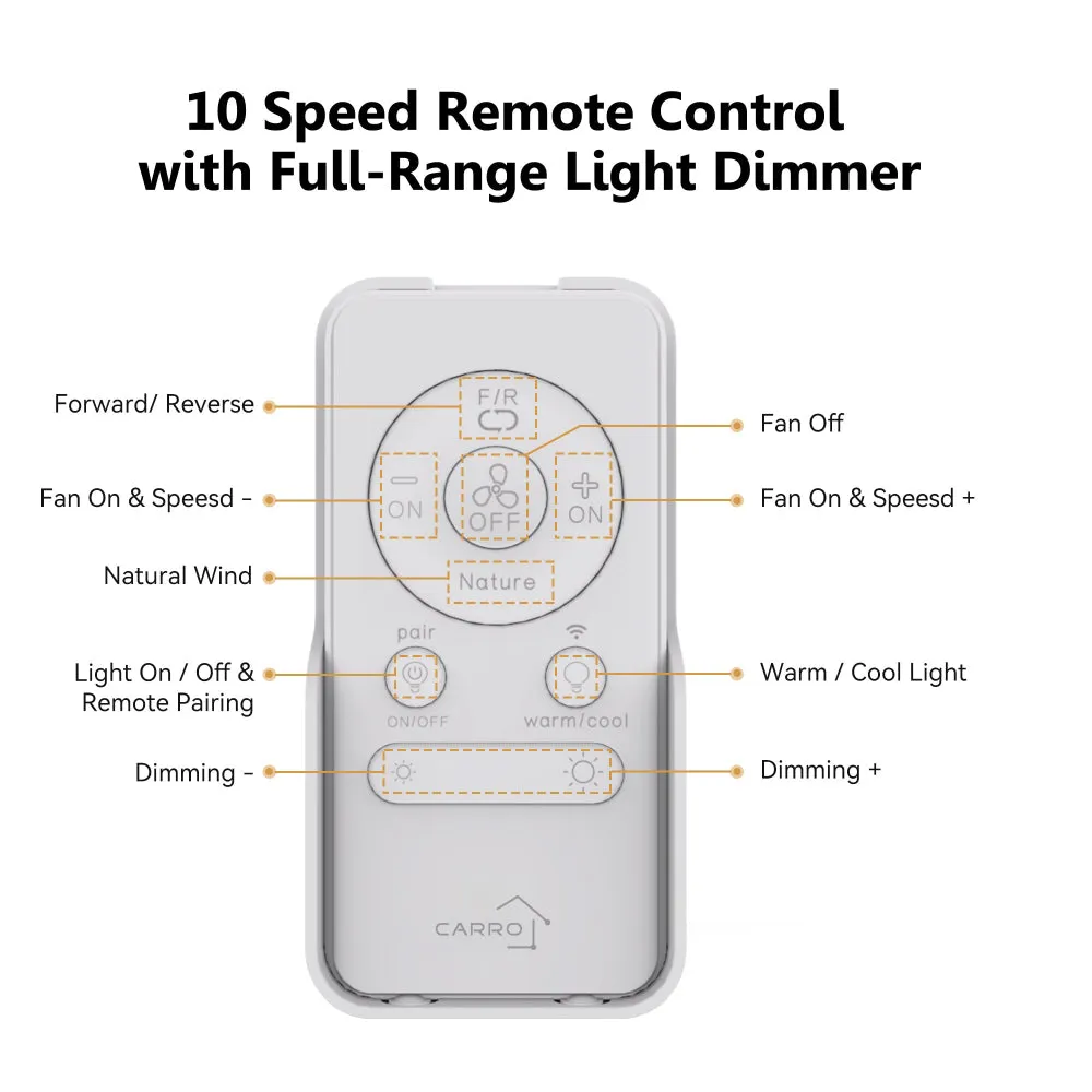 Aspen Smart Ceiling Fan with LED Light Remote Outdoor/Indoor 70"