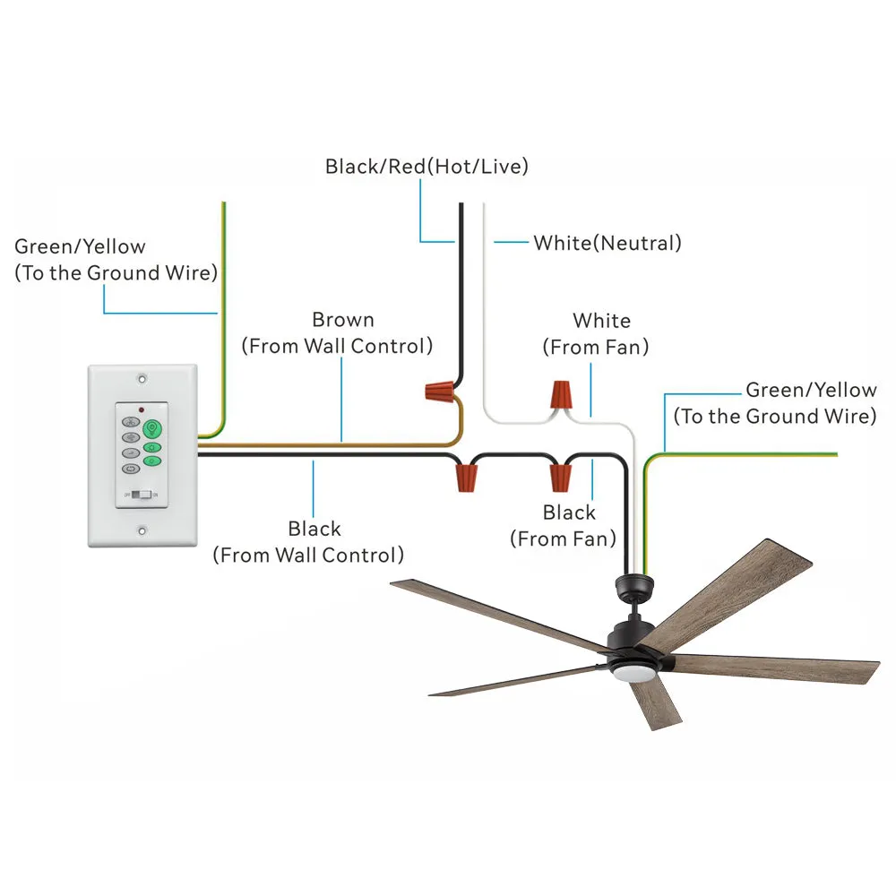 Aspen Smart Ceiling Fan with LED Light Remote Outdoor/Indoor 70"