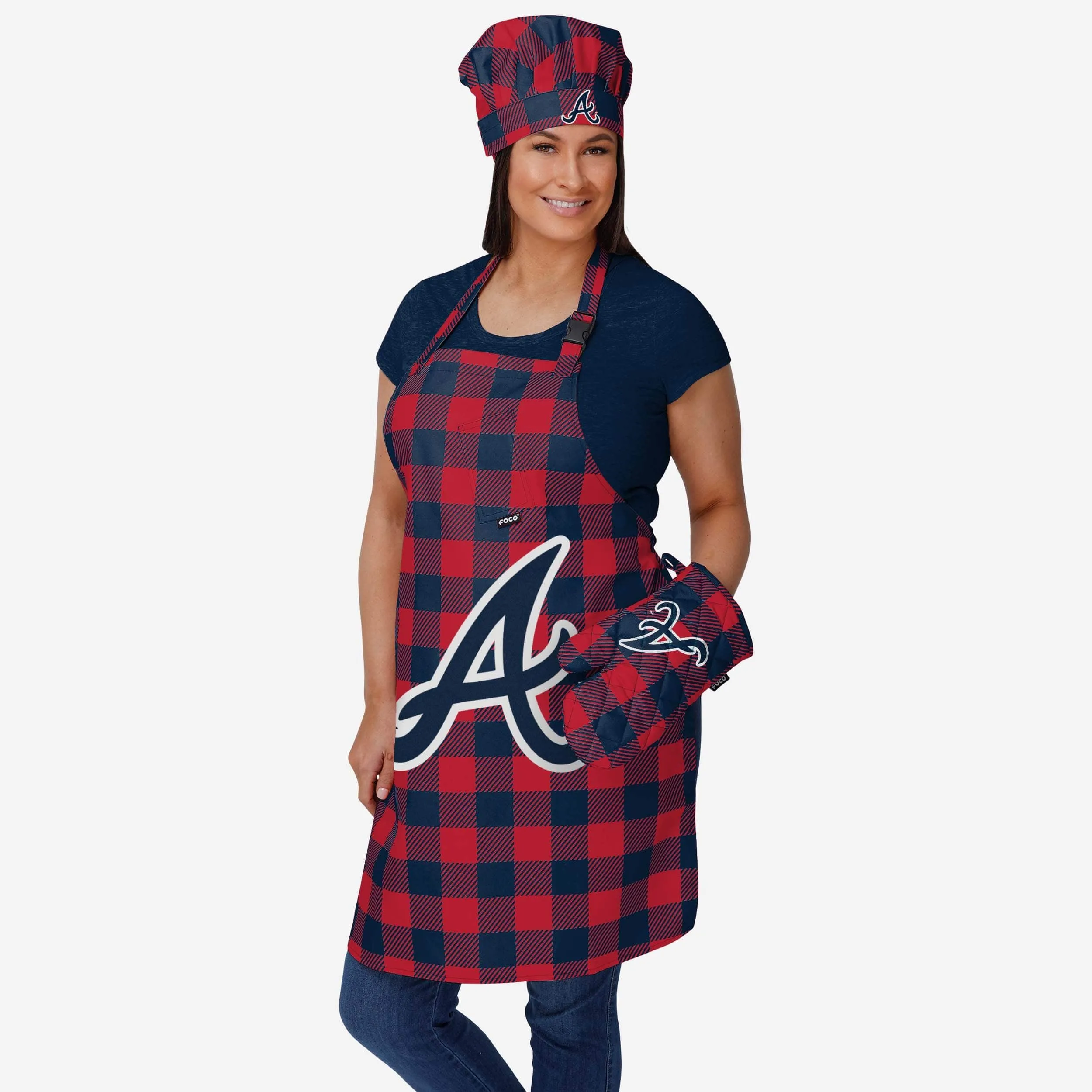 Atlanta Braves Plaid Chef Set