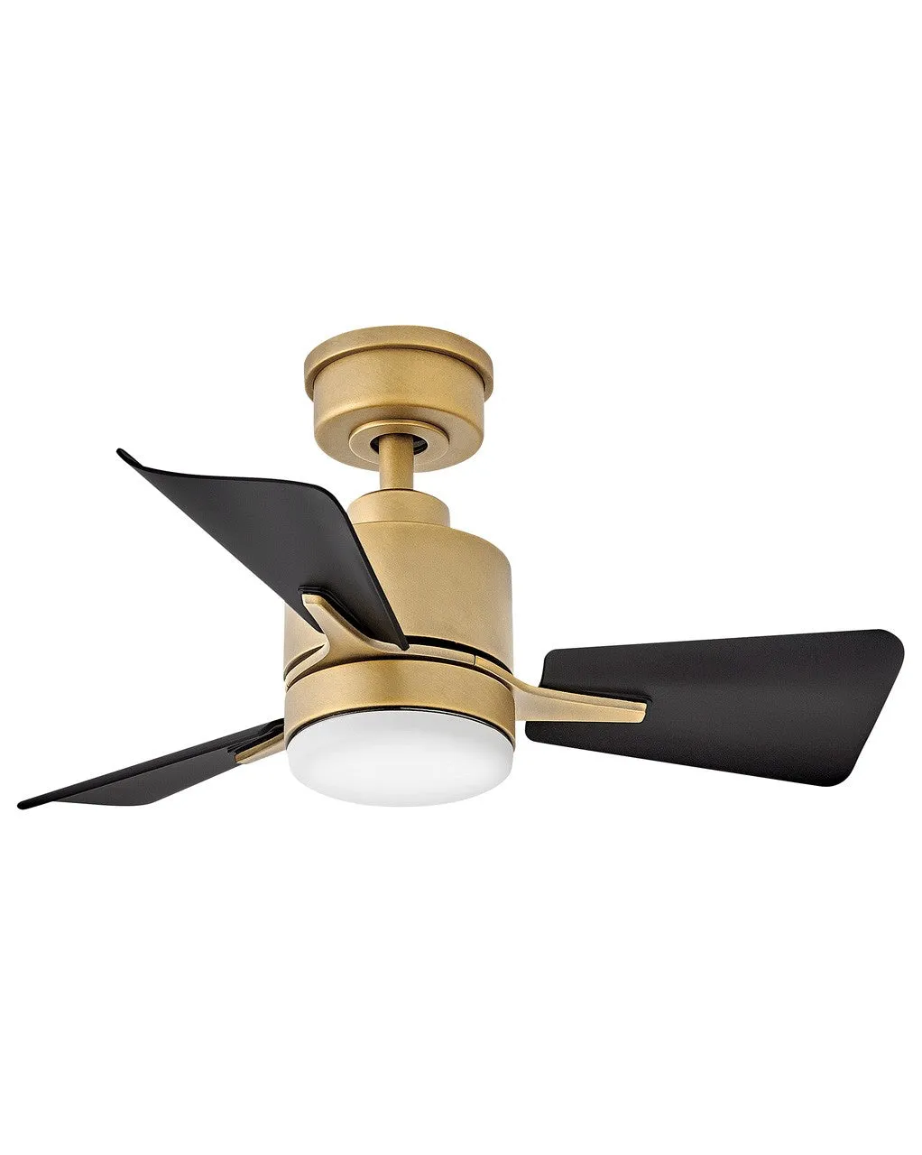 Atom 30" LED Fan in Heritage Brass