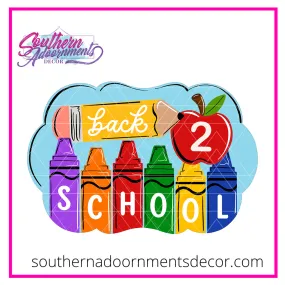 Back to School Crayons Template & Digital Cut File