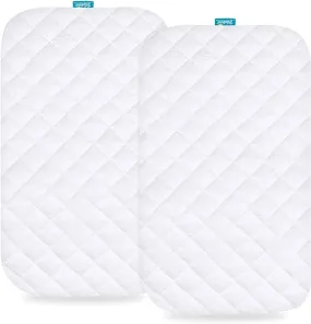 Bassinet Mattress Pad Cover - Fits Baby Delight Beside Me Dreamer Bassinet, 2 Pack, Bamboo, Waterproof