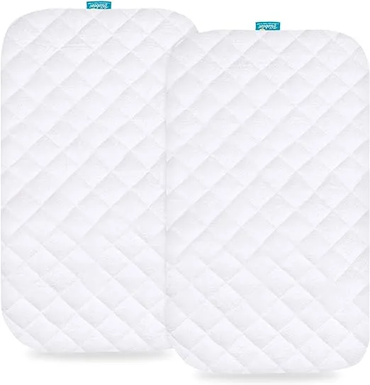 Bassinet Mattress Pad Cover - Fits Baby Delight Beside Me Dreamer Bassinet, 2 Pack, Bamboo, Waterproof