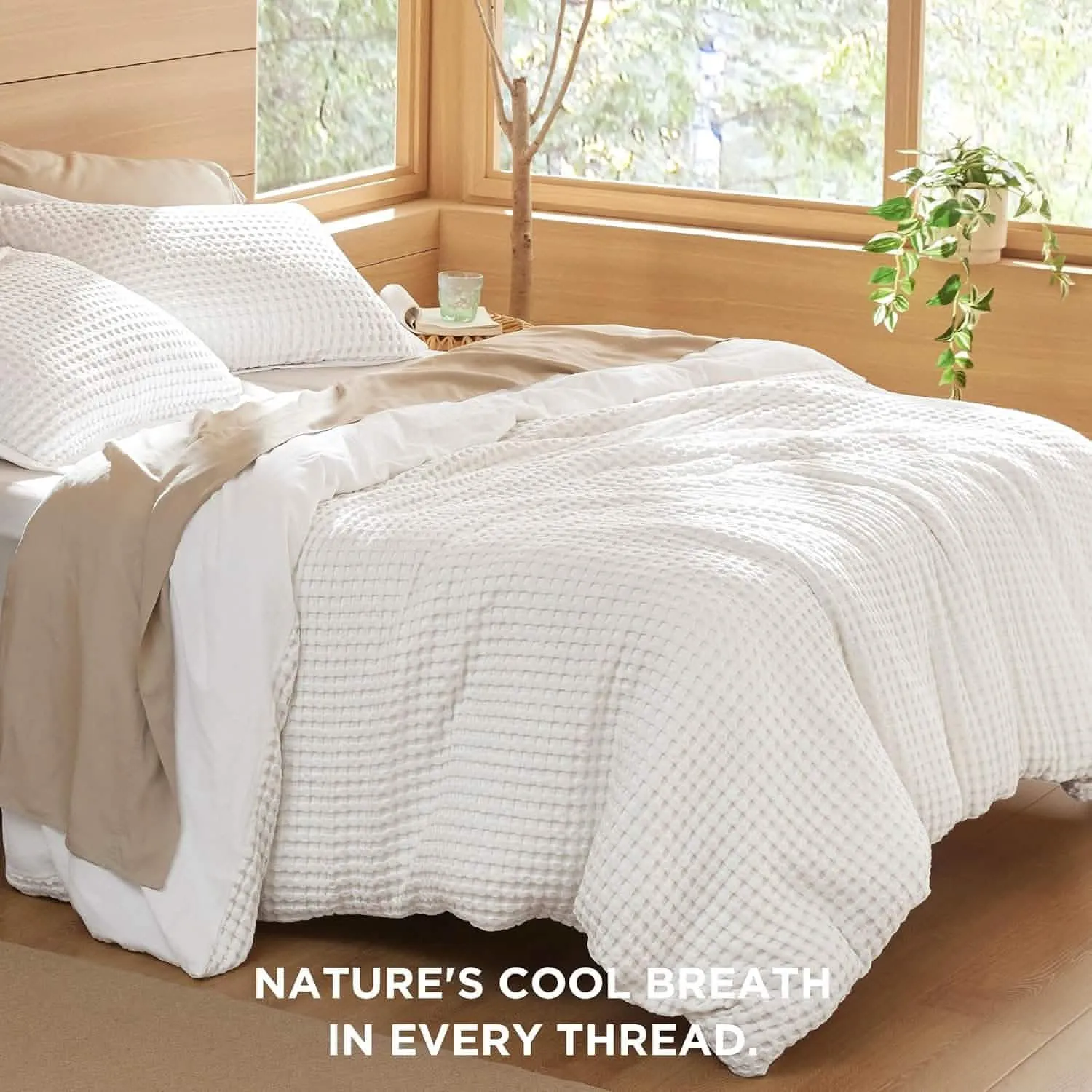 Bedsure Rayon Derived from Bamboo and Cotton Duvet Cover Set