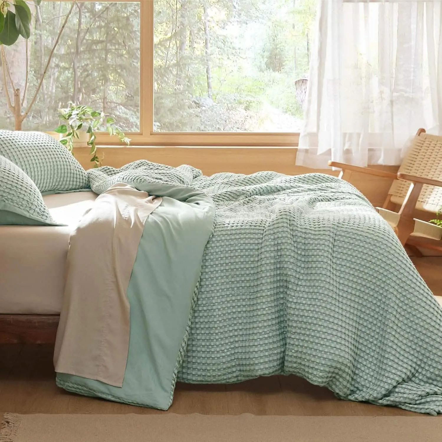 Bedsure Rayon Derived from Bamboo and Cotton Duvet Cover Set