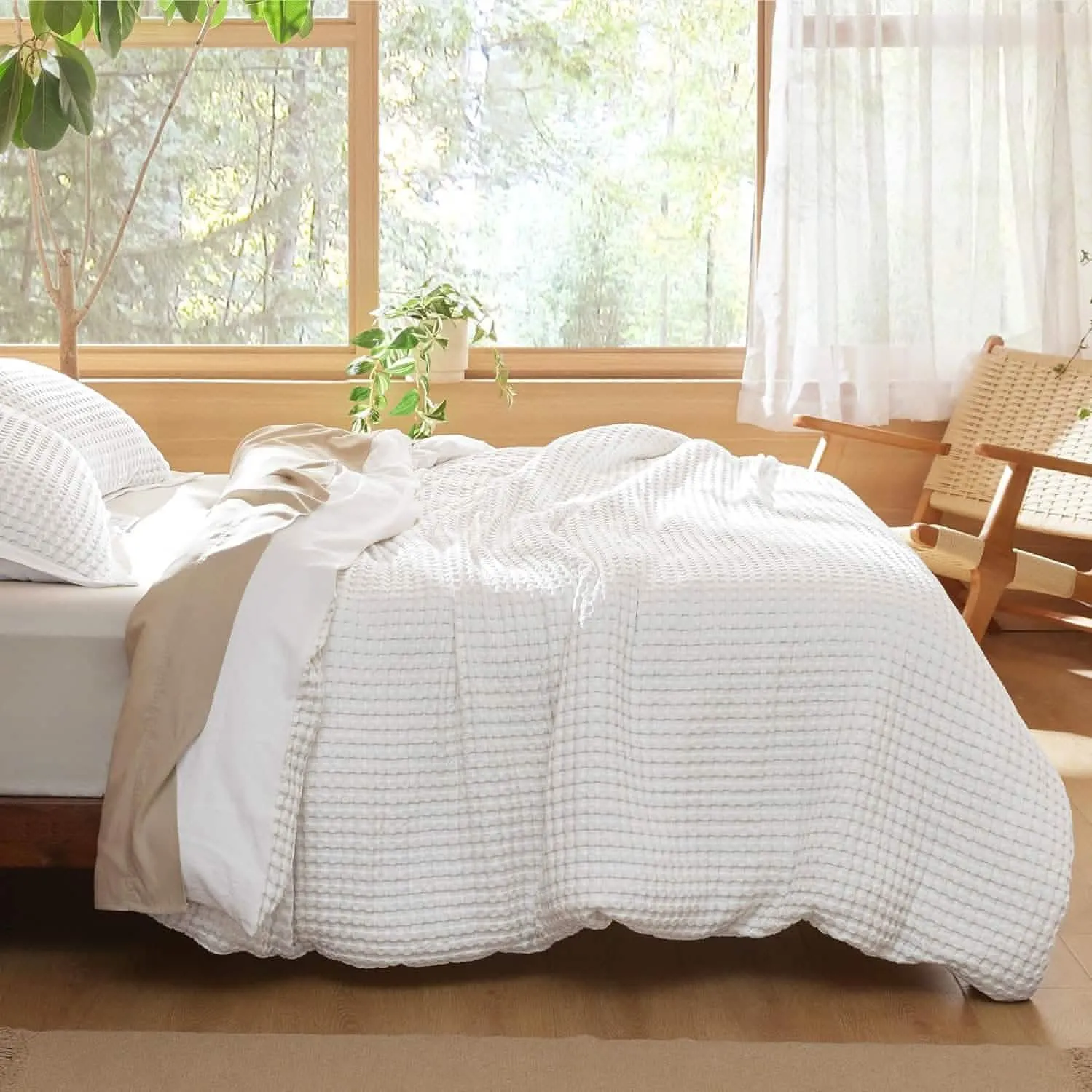 Bedsure Rayon Derived from Bamboo and Cotton Duvet Cover Set