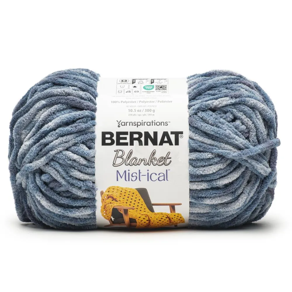 Bernat Blanket Mist-Ical Yarn - Storm Blue