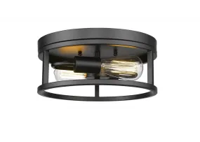 Bethel International 2 Light Flush Mount Model: YS2180C12BLK