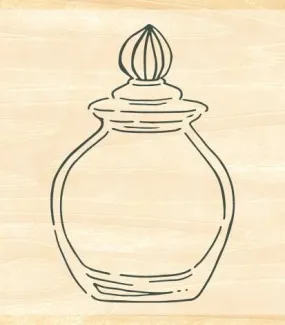 Beverly - Glass Ink Bottle With Lid Wooden Stamp