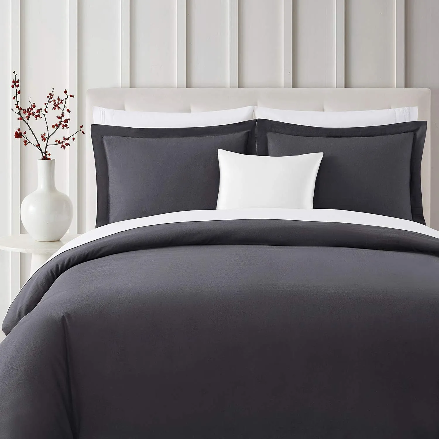 Bibb Home 3-Piece Flannel Duvet Cover SetBibb Home Flannel Duvet Cover Set