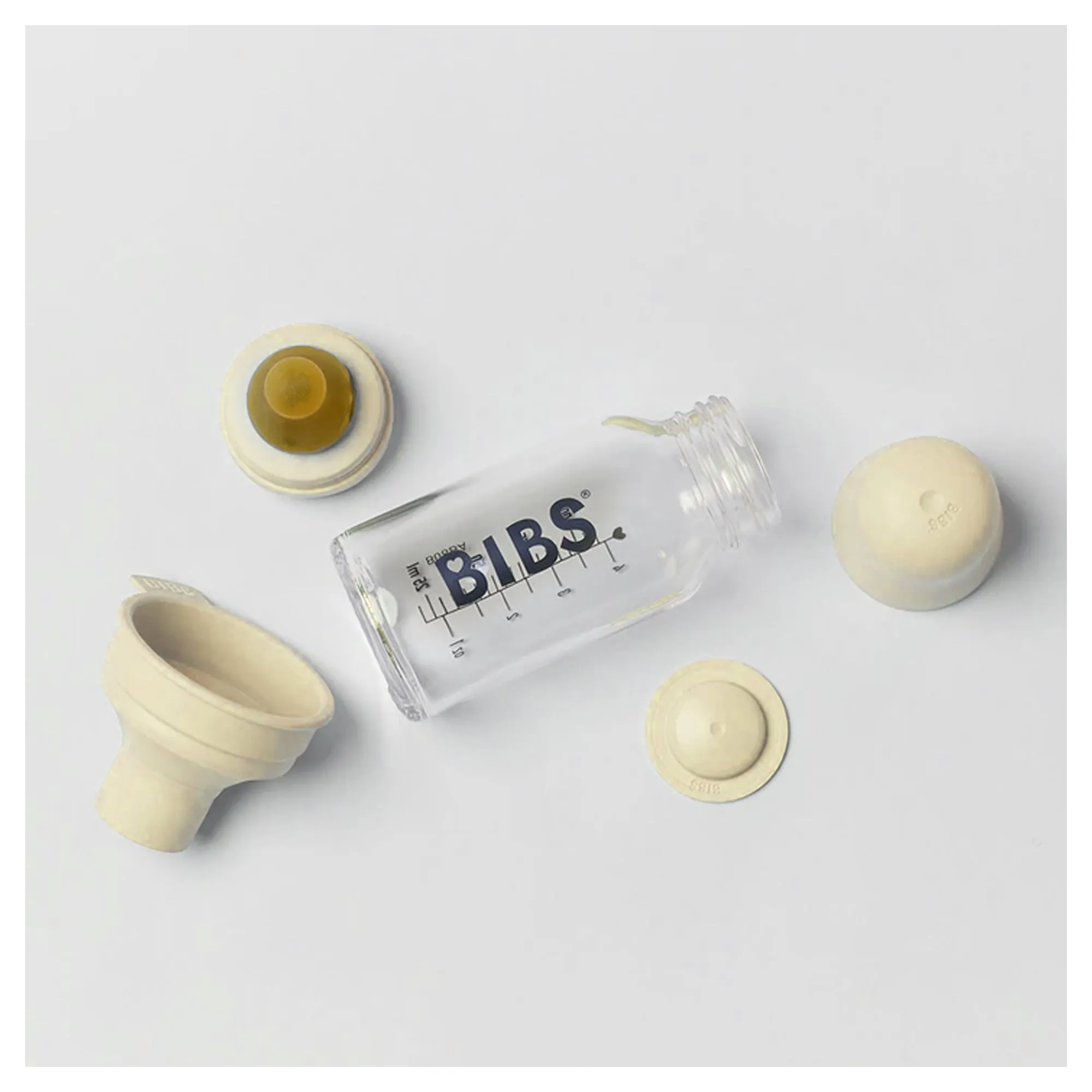 BIBS Baby Glass Bottle Latex - Ivory