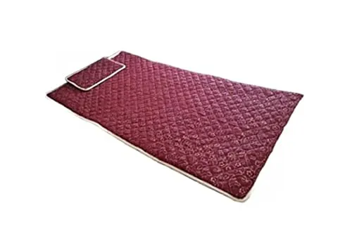 Bio Magnetic Mattress Topper/Pad Maroon (3x6 feet) & with 1 Pillow Pad Magnetic Therapy