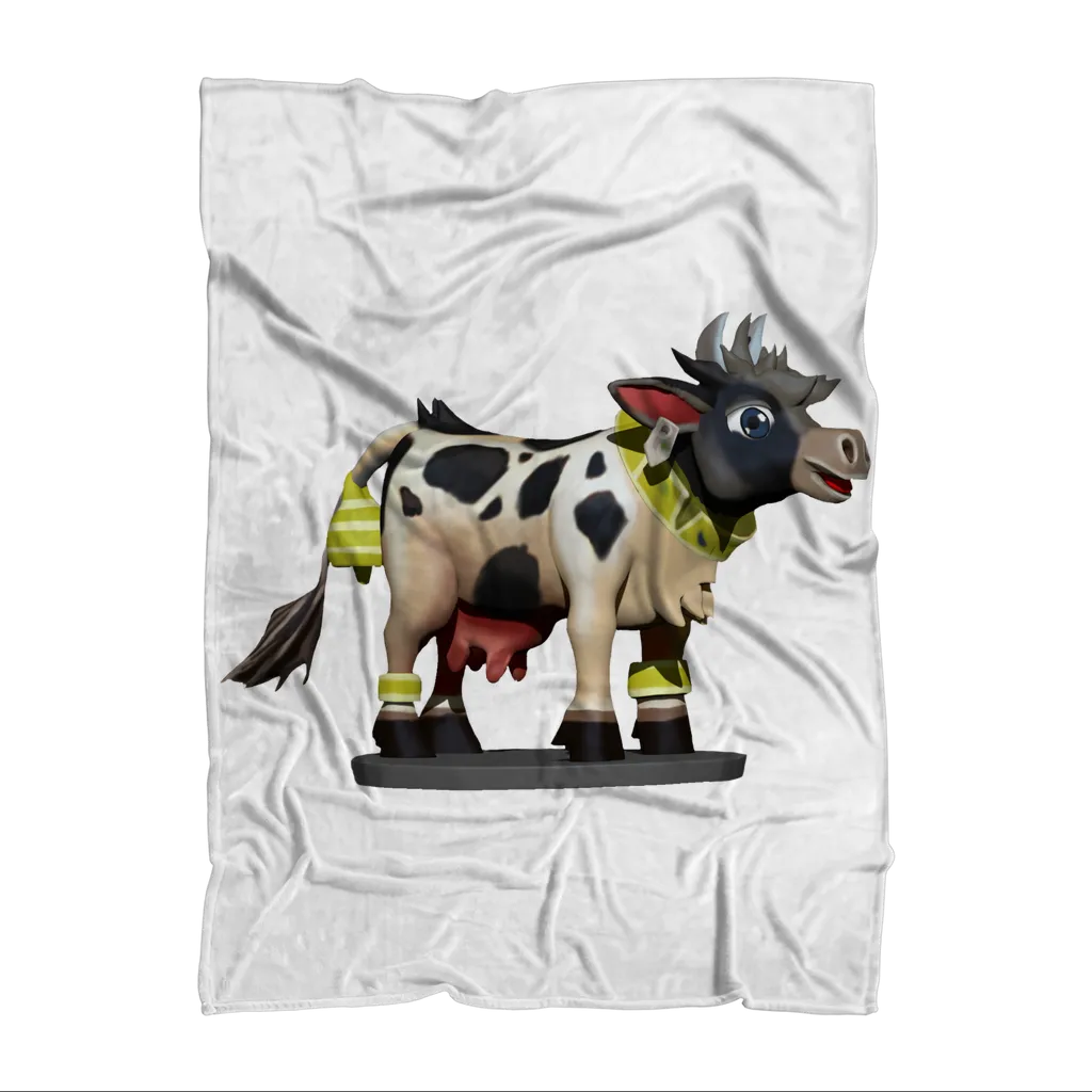 Black and White Cow Sublimation Throw Blanket