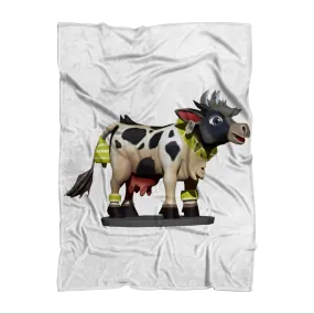 Black and White Cow Sublimation Throw Blanket