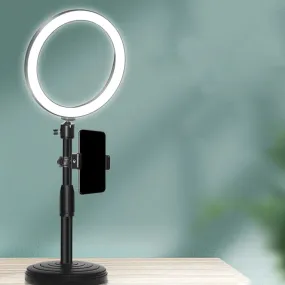 Black LED Make-Up Lamp with Phone Holder and Flash Light