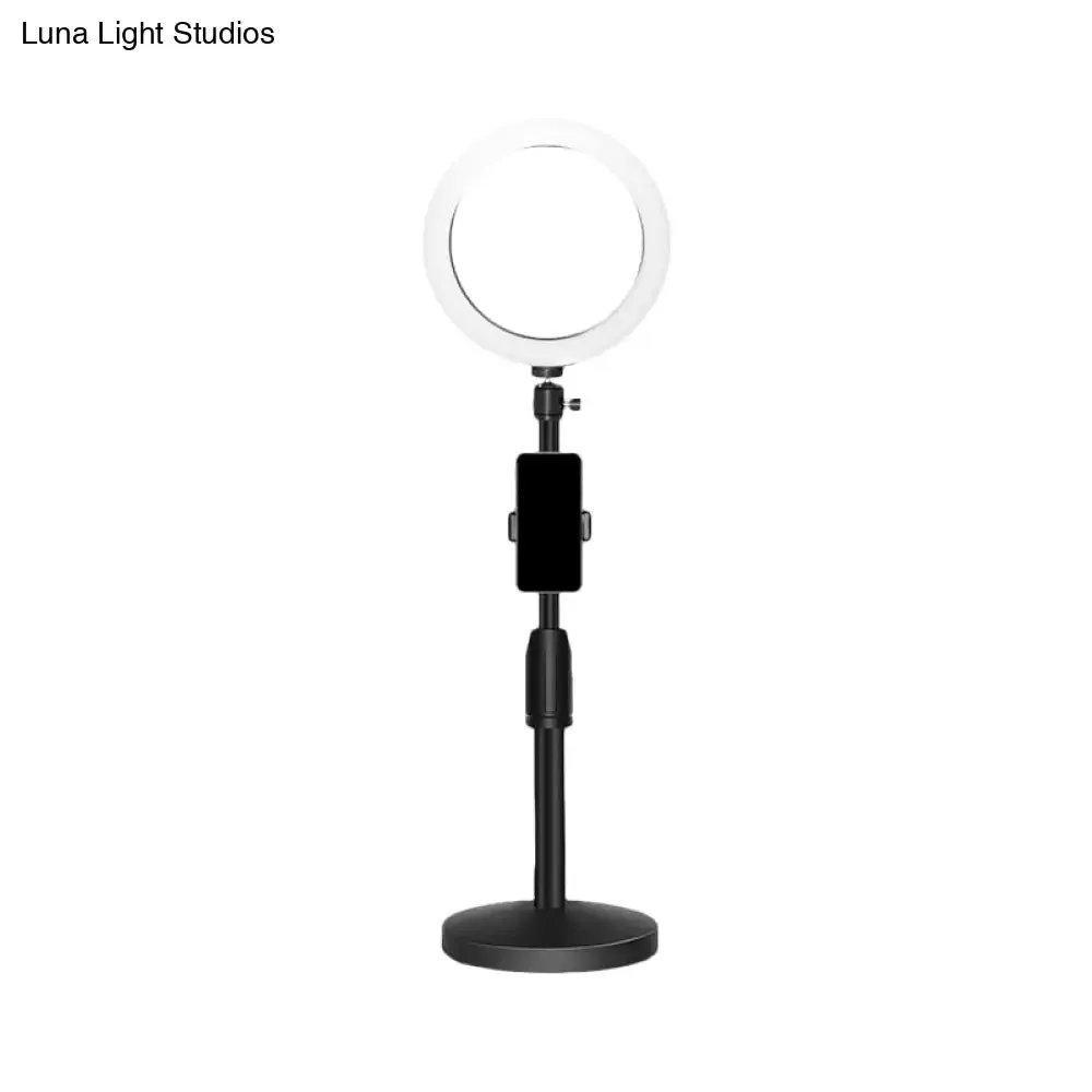 Black LED Make-Up Lamp with Phone Holder and Flash Light