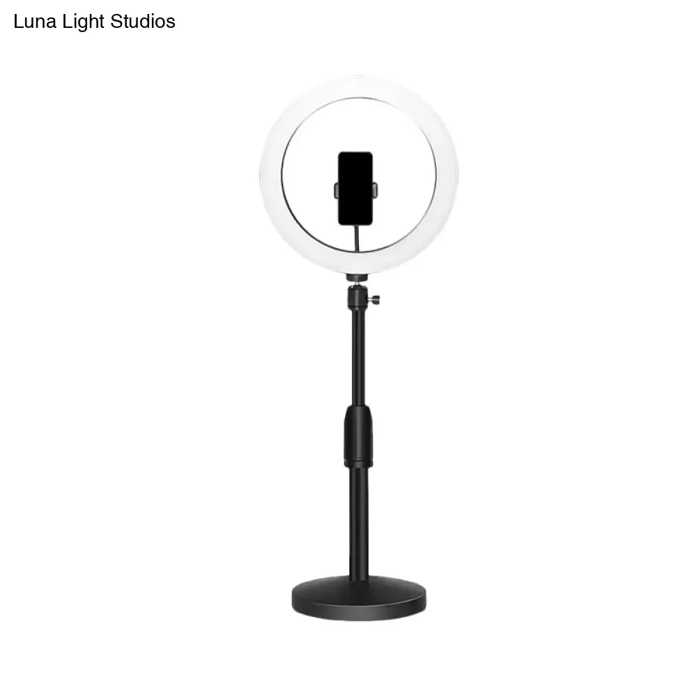 Black LED Make-Up Lamp with Phone Holder and Flash Light