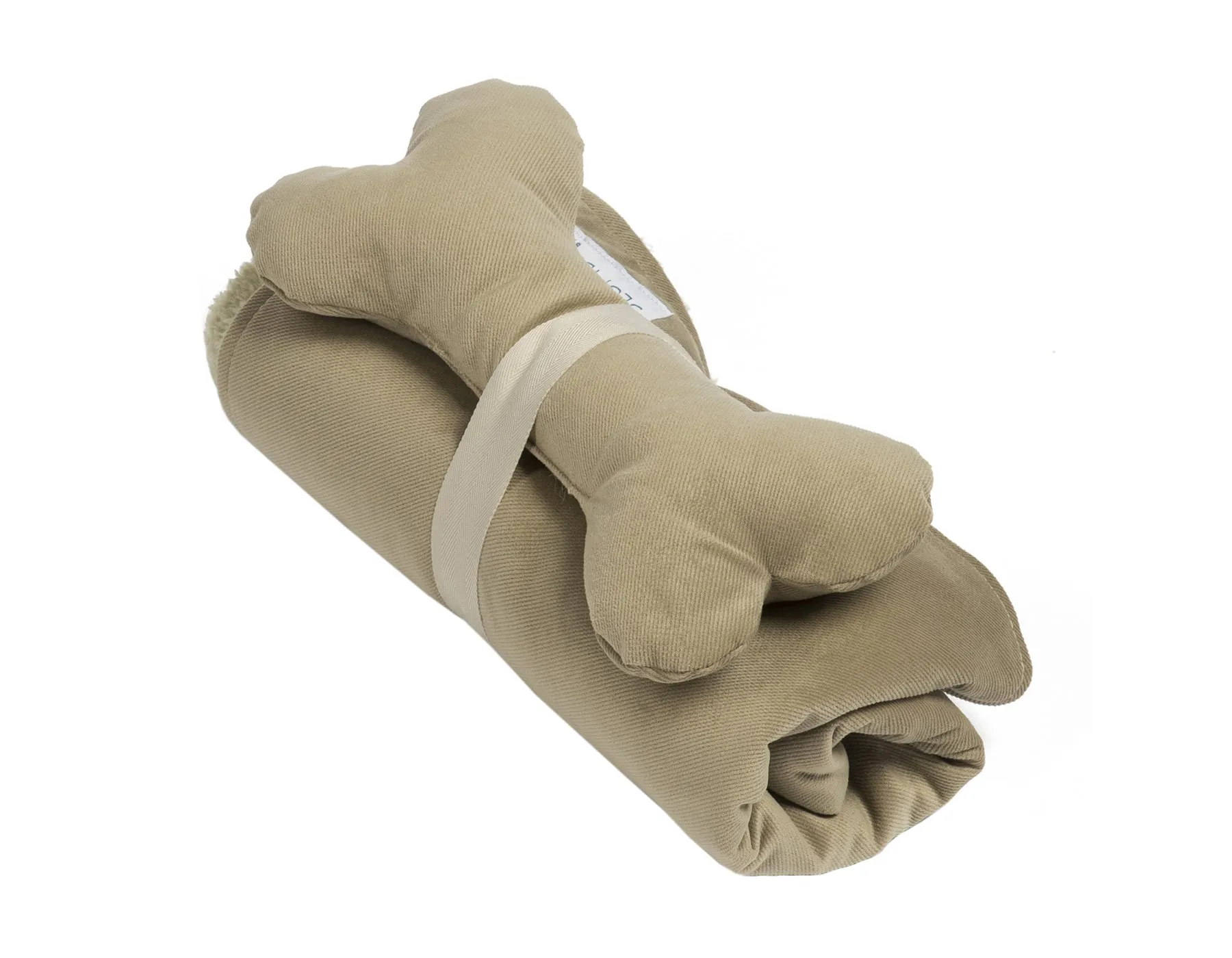 Blanket and Bone Toy Set -Pecan