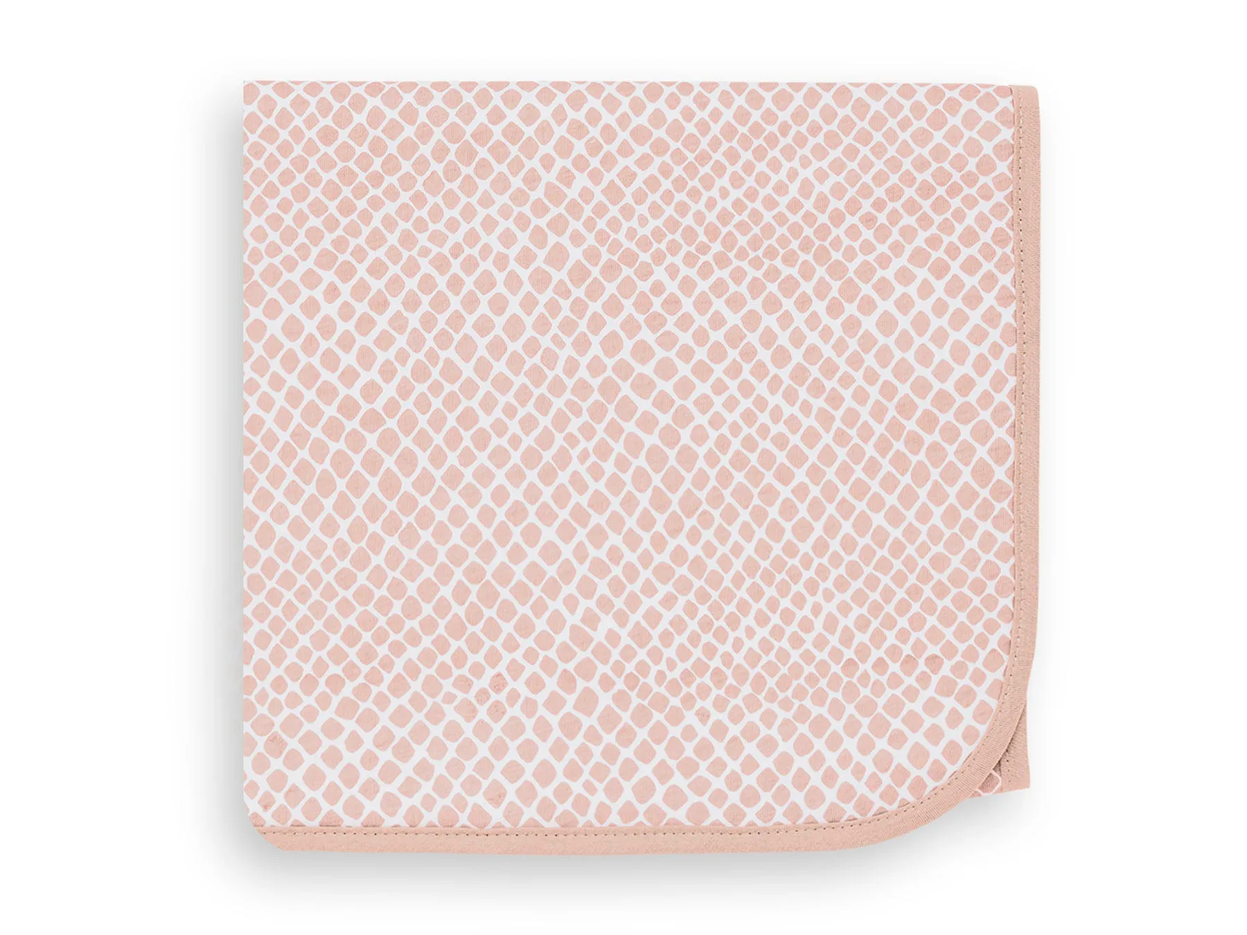 Blanket Cradle Jersey 75x100cm Snake - Pale Pink