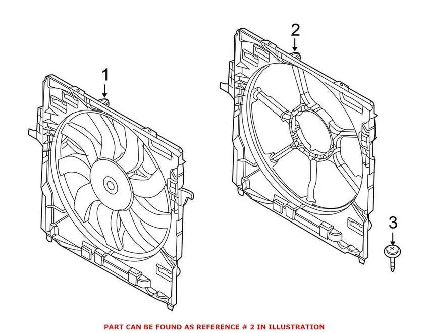 BMW Engine Cooling Fan Shroud 17428618246