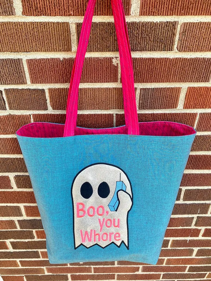 Boo you Whore Applique design (5 sizes included) machine embroidery design DIGITAL DOWNLOAD