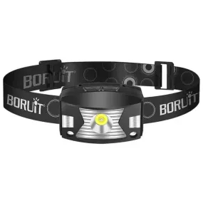 BORUiT Type-C Rechargeable Night Running Mini Headlamp With Motion Sensor lP65 Waterproof